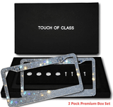 2 luxury crystal metal licence plate frame for front and back metal licence plate trendyoutfiters 