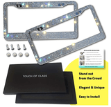 2 luxury crystal metal licence plate frame for front and back metal licence plate trendyoutfiters 