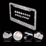 2 luxury crystal metal licence plate frame for front and back metal licence plate trendyoutfiters 