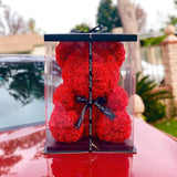 Rose flower bear special for valentine's day similar to coupleschoices.com trendyoutfiters Red 15 inch / 40 cm 