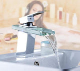 bathroom waterfall faucet color changing light waterfall faucet light trendyoutfiters 