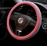 Steering wheel cover swarovski trendyoutfiters Pink 