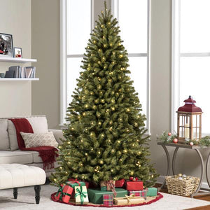 7.5ft Pre-Lit Spruce Artificial Christmas Tree w/ 550 LED Lights Artificial Christmas Tree Trendy out Fiters 
