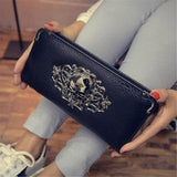 Skull Ladies Wallet skull wallet trendyoutfiters Black 