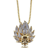 Vegeta 18K Gold Micro-Pave Pendant Necklace chain pendant necklace trendyoutfiters 