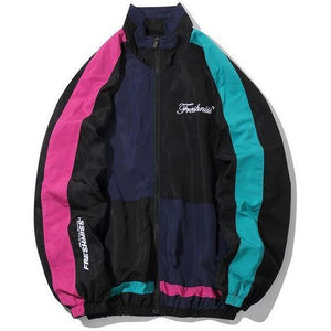 Trendyoutfiters "Vice City" Color Block Windbreaker Jacket Color Block Windbreaker Jacket similar to clubgiv trendyoutfiters Black S 