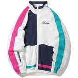 Trendyoutfiters "Vice City" Color Block Windbreaker Jacket Color Block Windbreaker Jacket similar to clubgiv trendyoutfiters White S 