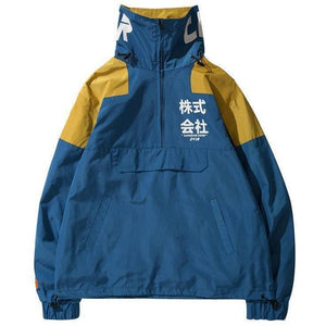 trendyoutfiters "Ryu" Half Zip Windbreaker Jacket windbreaker jacket similar to clubgiv trendyoutfiters Blue S 