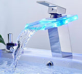 bathroom waterfall faucet color changing light waterfall faucet light trendyoutfiters 